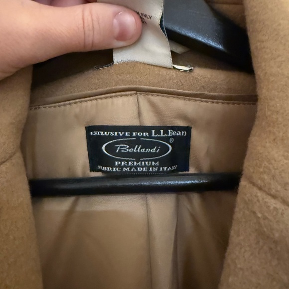 L.L. Bean Tan Wool Coat - Picture 3 of 7
